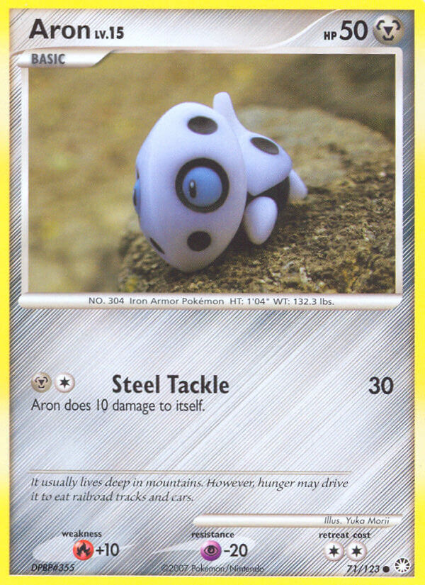 Mysterious Treasures Aron Pokémon card
