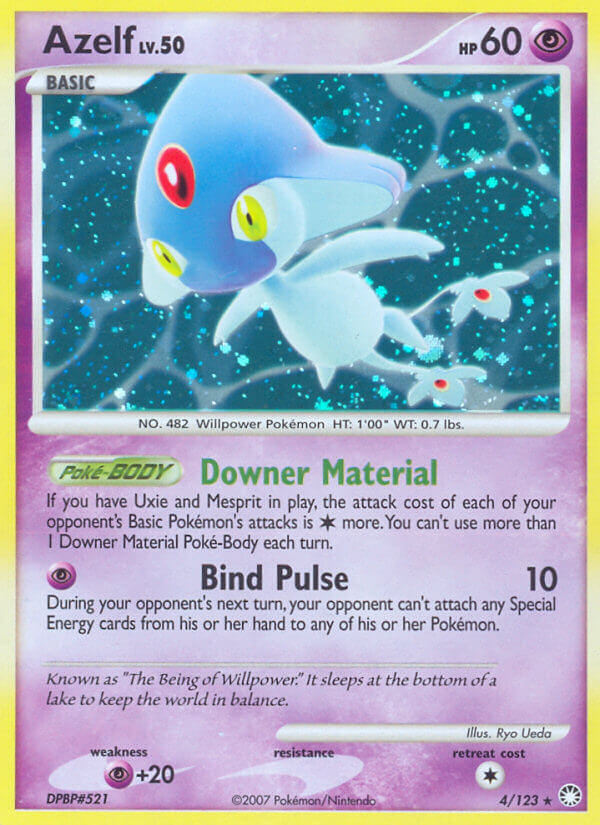Mysterious Treasures Azelf Pokémon card