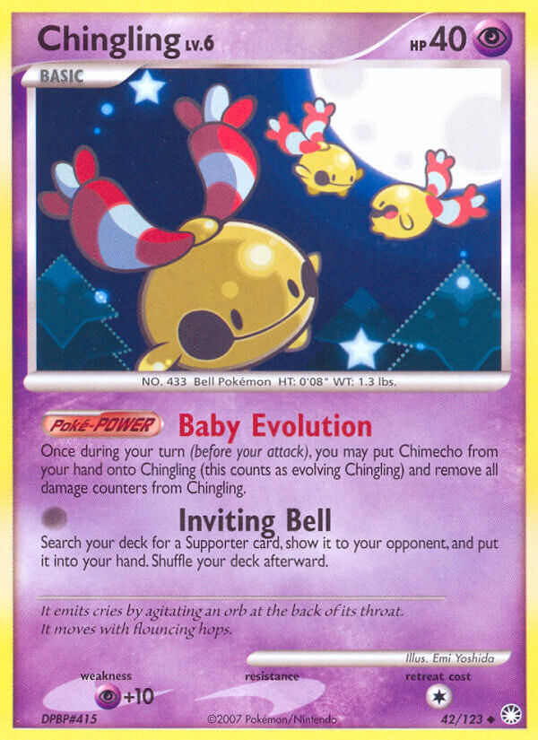 Mysterious Treasures Chingling Pokémon card