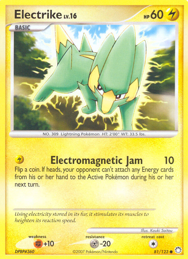 Mysterious Treasures Electrike Pokémon card