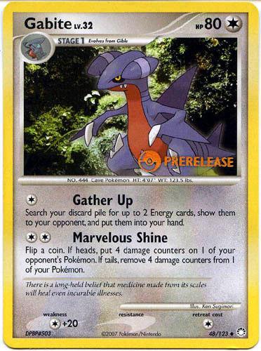 Mysterious Treasures Gabite [Prerelease] Pokémon card