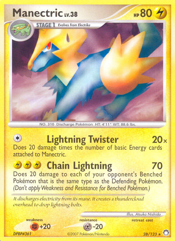 Mysterious Treasures Manectric Pokémon card