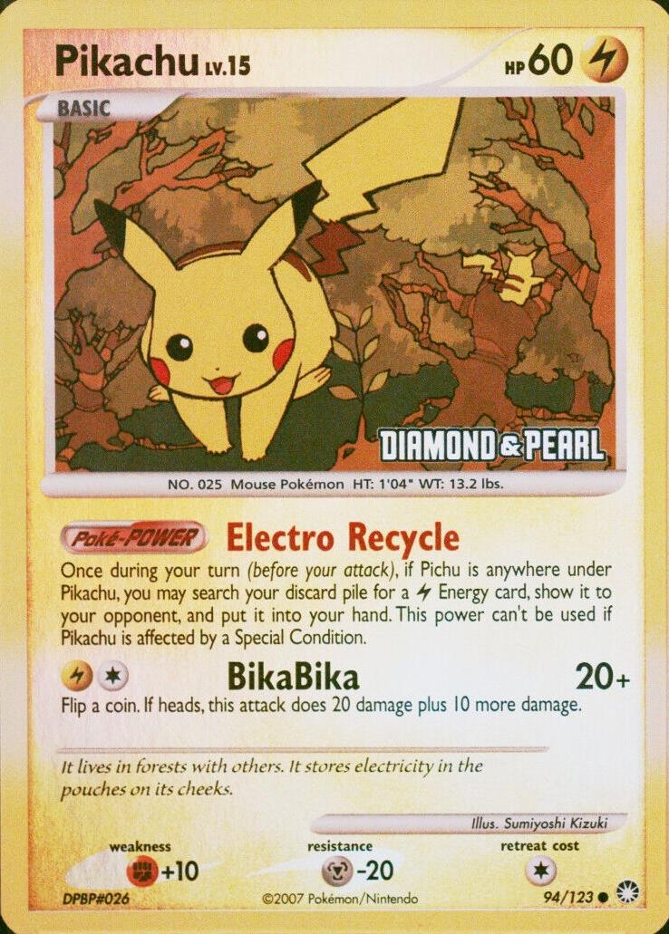 Mysterious Treasures Pikachu [Stamped] Pokémon card