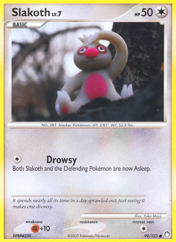 Mysterious Treasures Slakoth Pokémon card