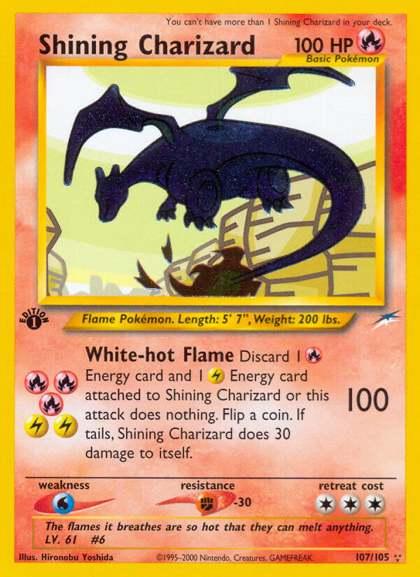 Neo Destiny Shining Charizard Pokémon card