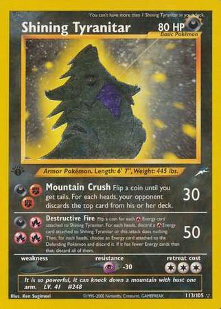 Neo Destiny [1st-Edition] Shining Tyranitar [1st-Edition] Pokémon card