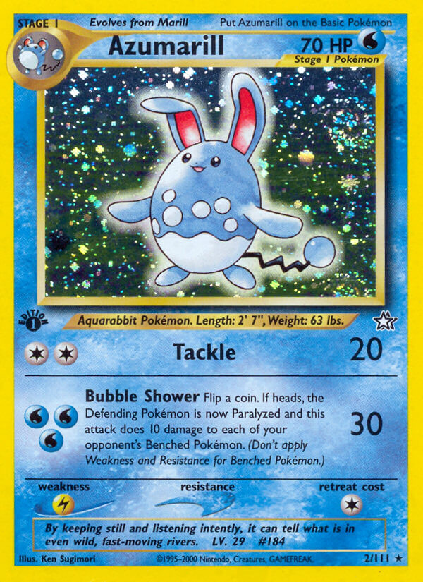 Neo Genesis Azumarill Pokémon card