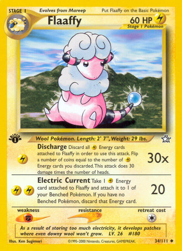 Neo Genesis Flaaffy Pokémon card