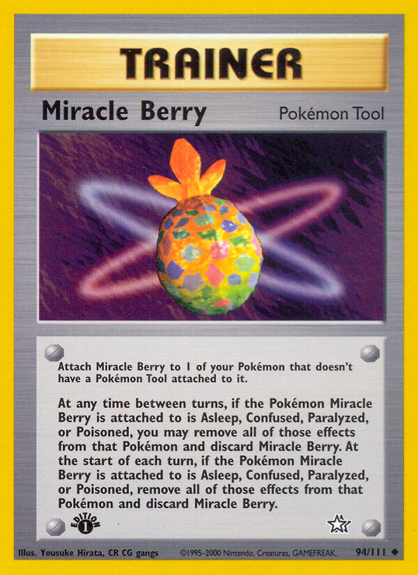 Neo Genesis Miracle Berry Pokémon card