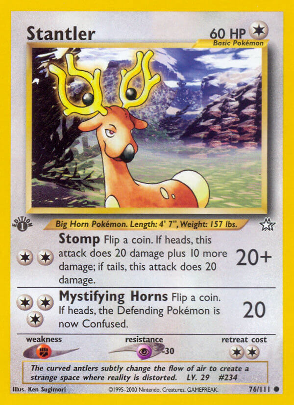 Neo Genesis Stantler Pokémon card