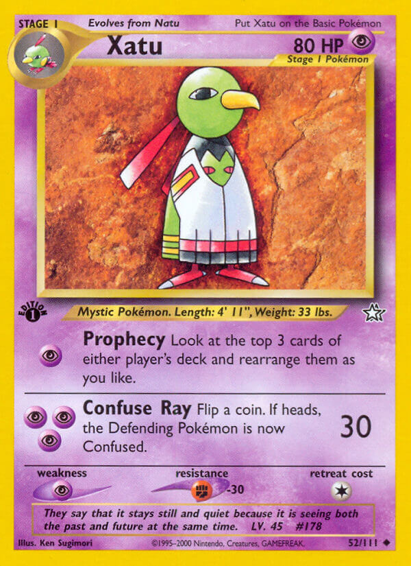 Neo Genesis Xatu Pokémon card