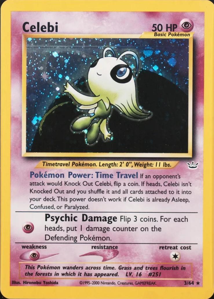 Neo Revelation Celebi [Double-Holo-Error] Pokémon card