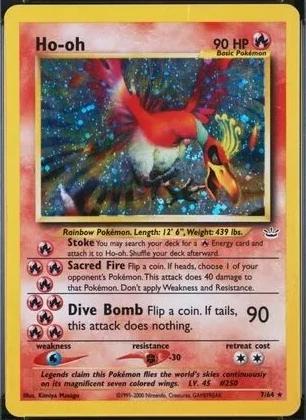 Neo Revelation Ho-Oh [Double-Holo-Error] Pokémon card