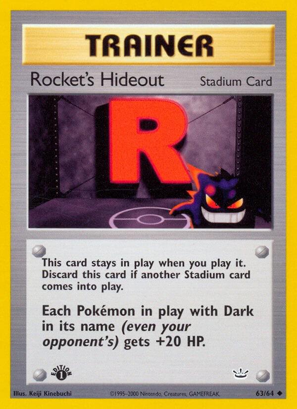 Neo Revelation [1st-Edition] Rocket's Hideout [1st-Edition] Pokémon card