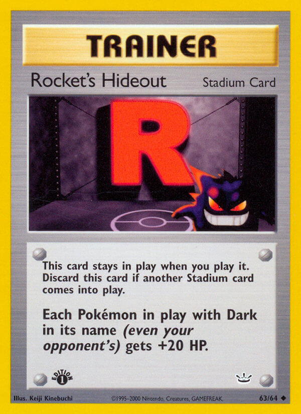 Neo Revelation Rocket's Hideout Pokémon card
