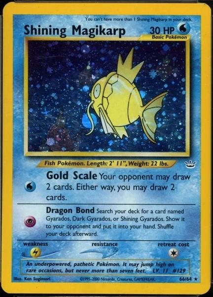 Neo Revelation Shining Magikarp [Double-Holo-Error] Pokémon card