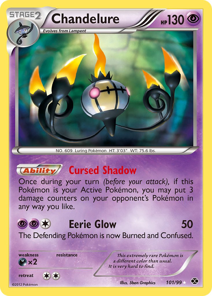 Next Destinies Chandelure Pokémon card