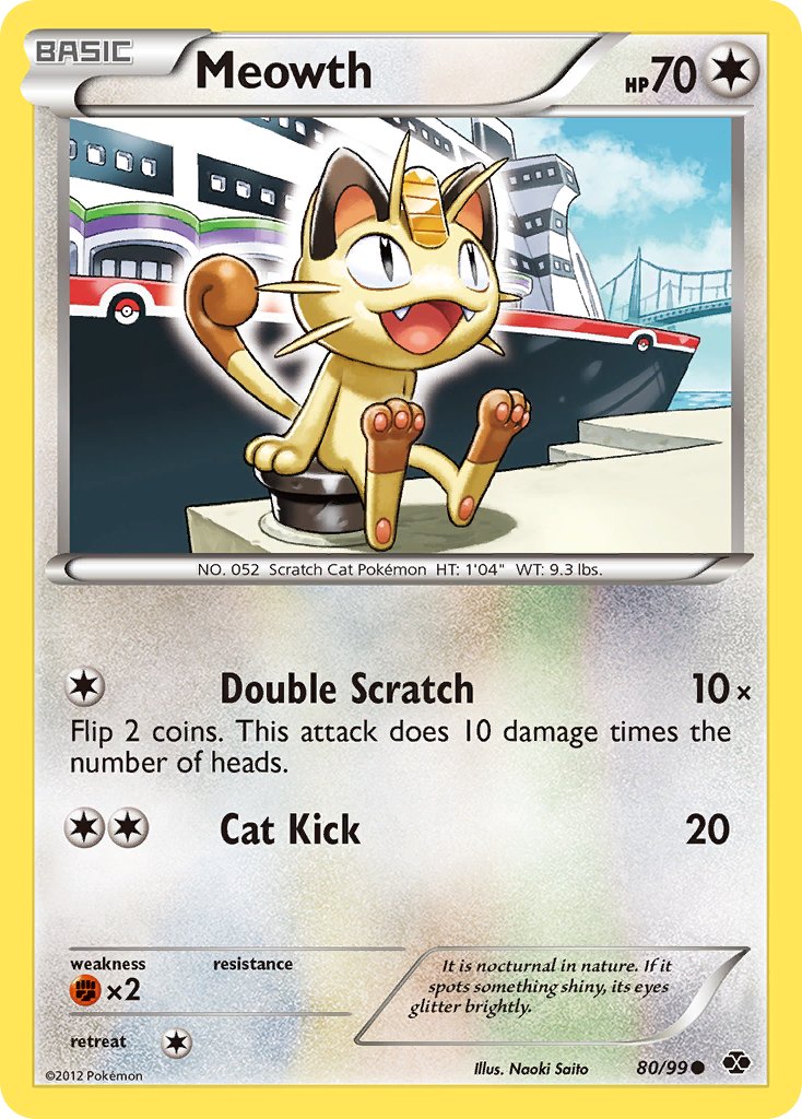 Next Destinies Meowth Pokémon card
