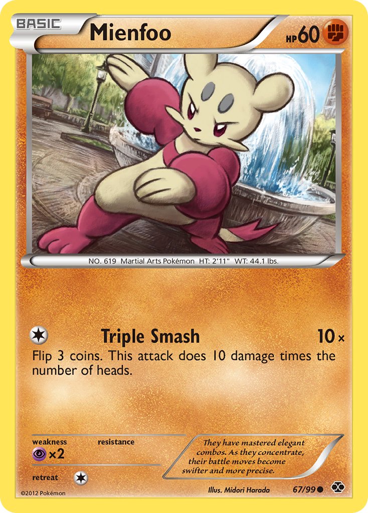 Next Destinies Mienfoo Pokémon card