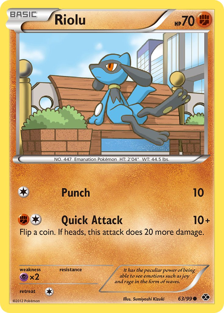 Next Destinies Riolu Pokémon card