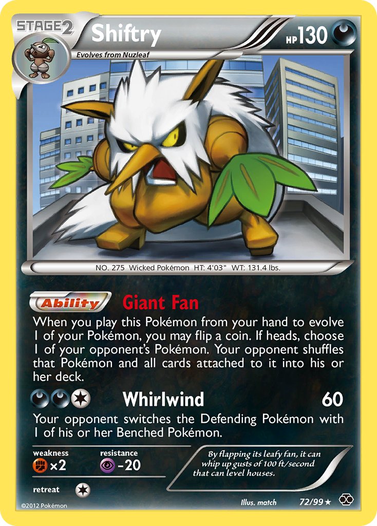 Next Destinies Shiftry Pokémon card