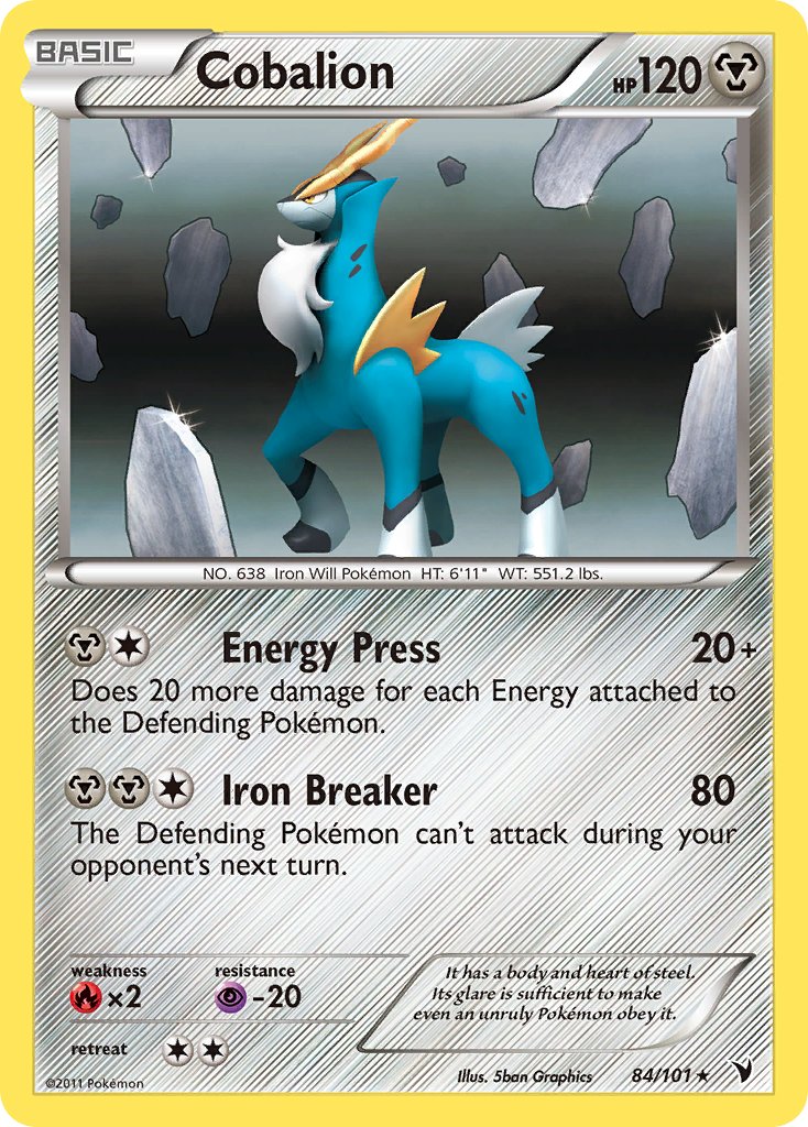 Noble Victories Cobalion Pokémon card