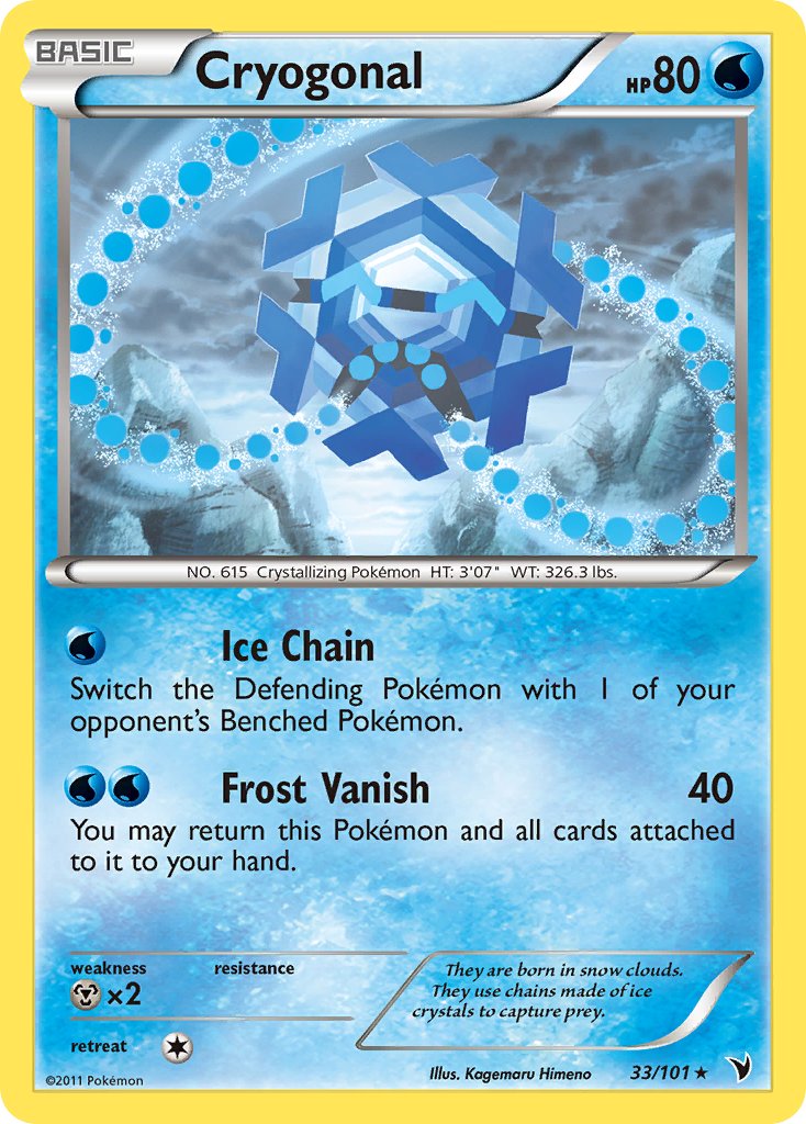 Noble Victories Cryogonal Pokémon card
