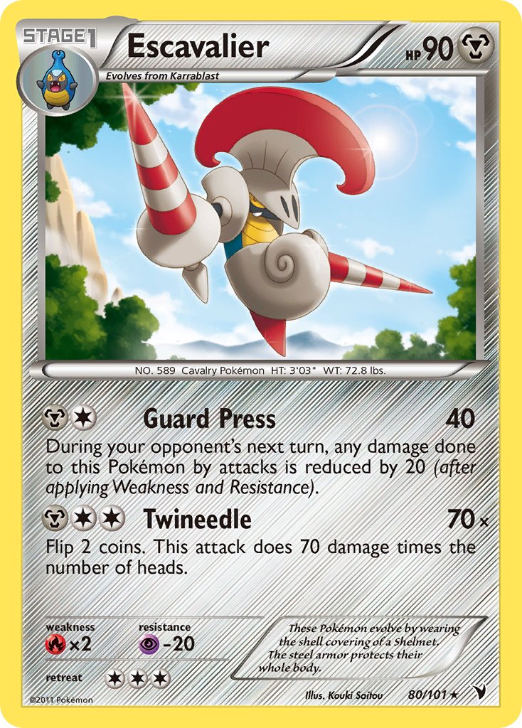 Noble Victories Escavalier Pokémon card