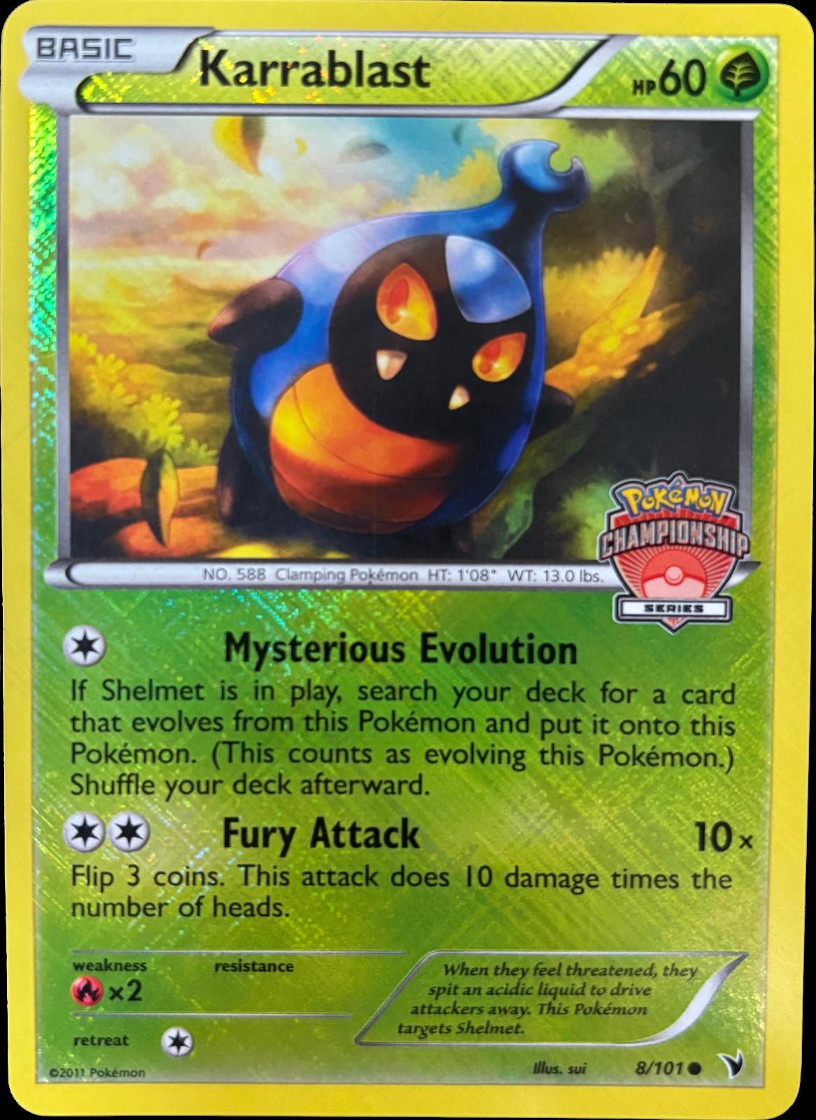 Noble Victories Karrablast [Series-Championship] Pokémon card
