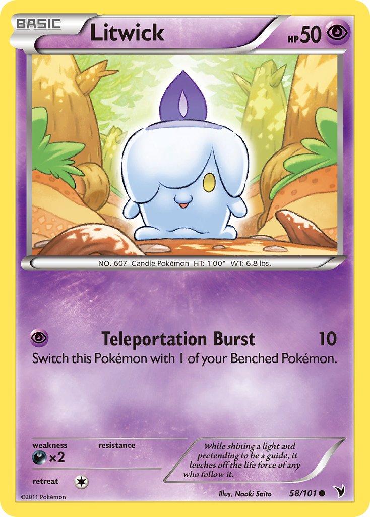Noble Victories Litwick Pokémon card