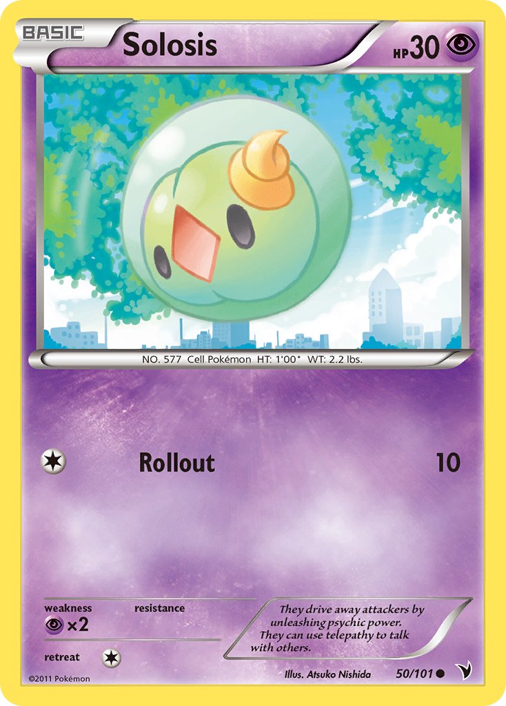Noble Victories Solosis Pokémon card
