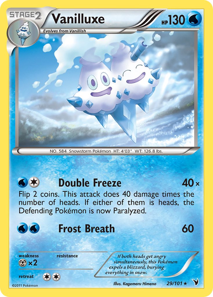 Noble Victories Vanilluxe Pokémon card