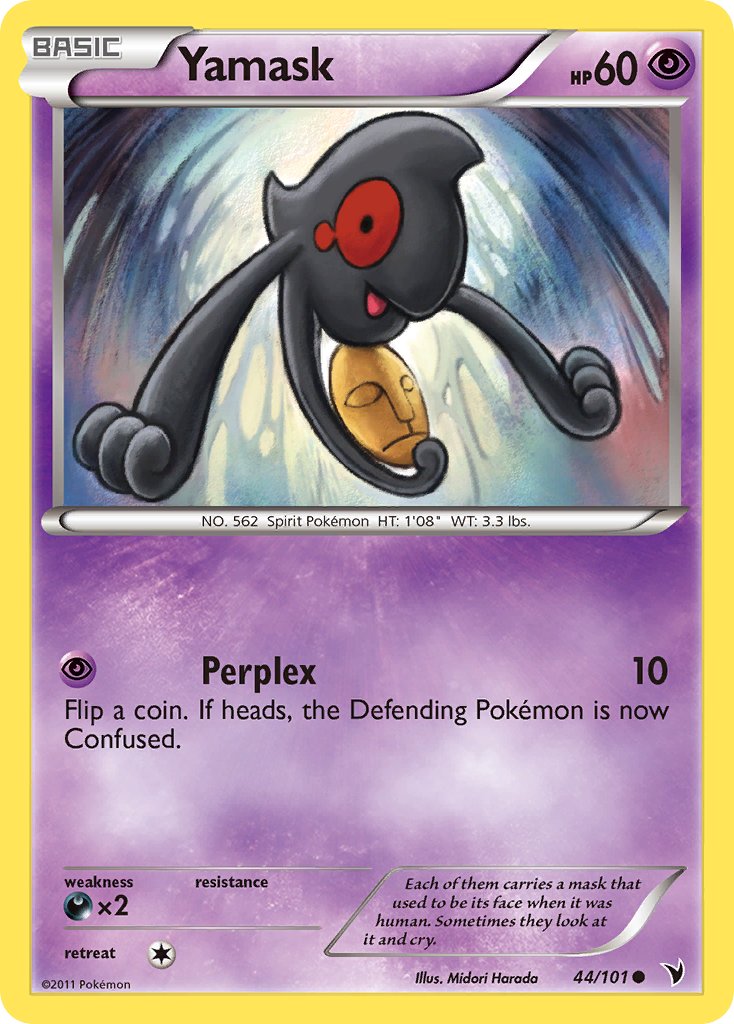 Noble Victories Yamask Pokémon card