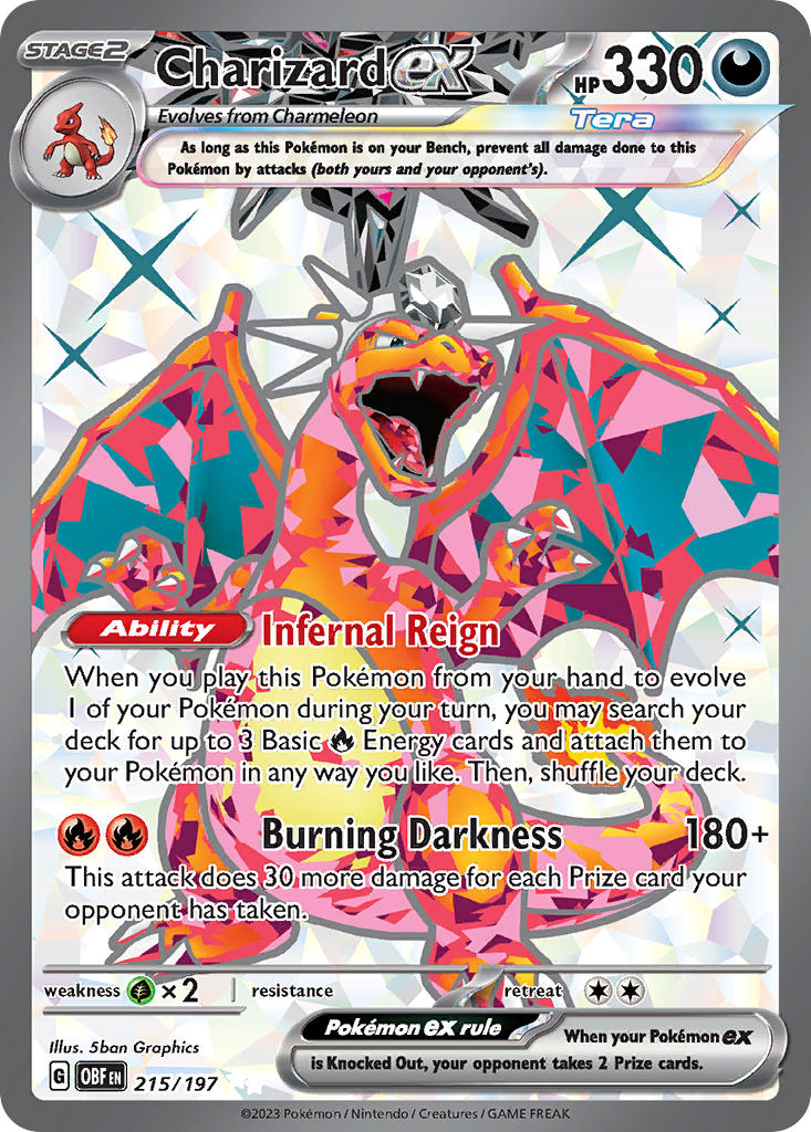 Obsidian Flames Charizard ex Pokémon card