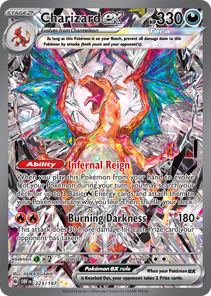 Obsidian Flames Charizard ex Pokémon card