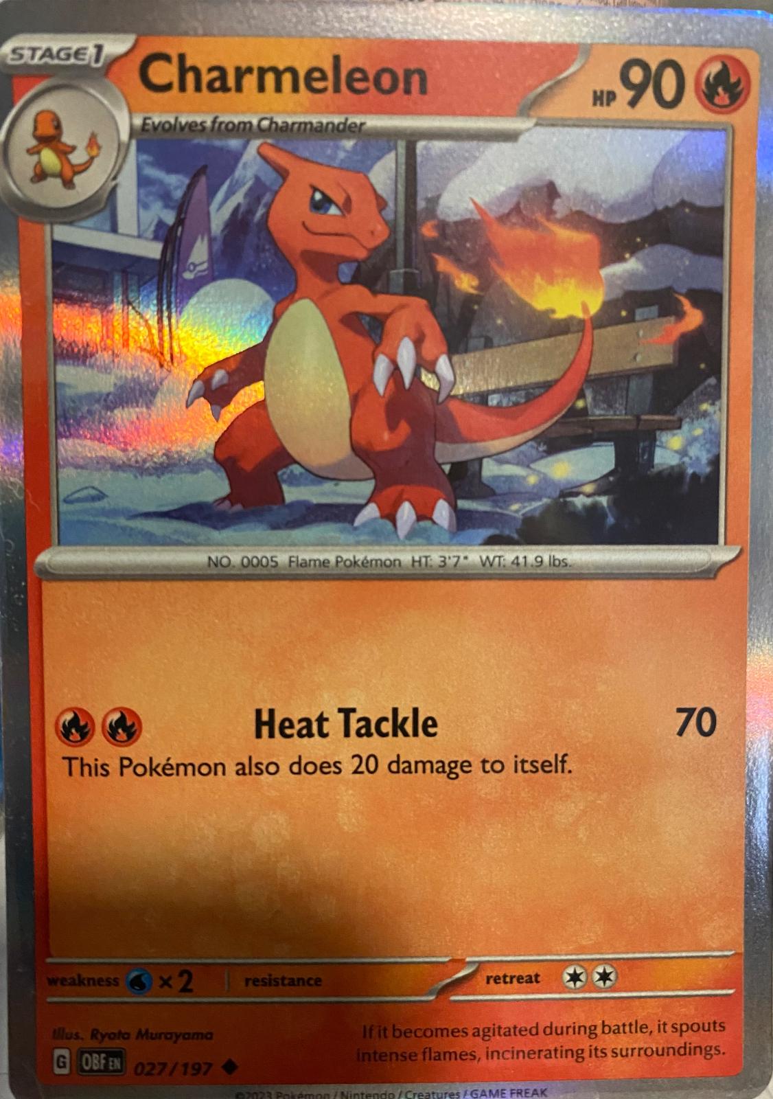 Obsidian Flames Charmeleon [Holo] Pokémon card
