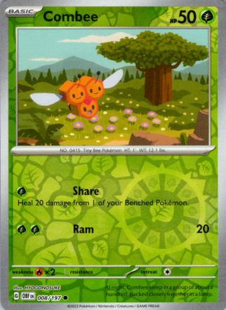 Obsidian Flames Combee [Reverse Holo] Pokémon card