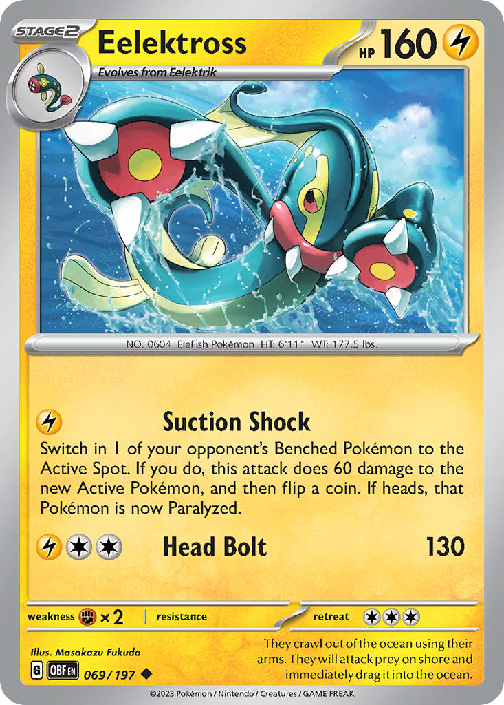 Obsidian Flames Eelektross Pokémon card