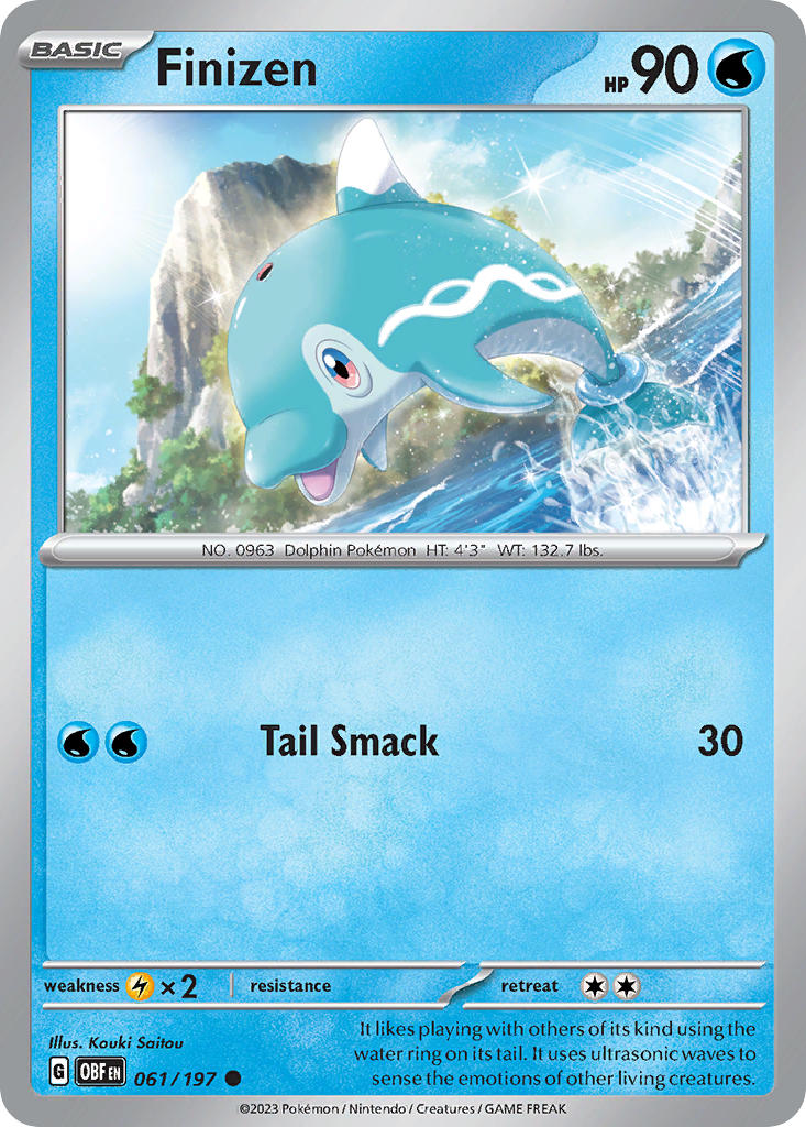 Obsidian Flames Finizen Pokémon card