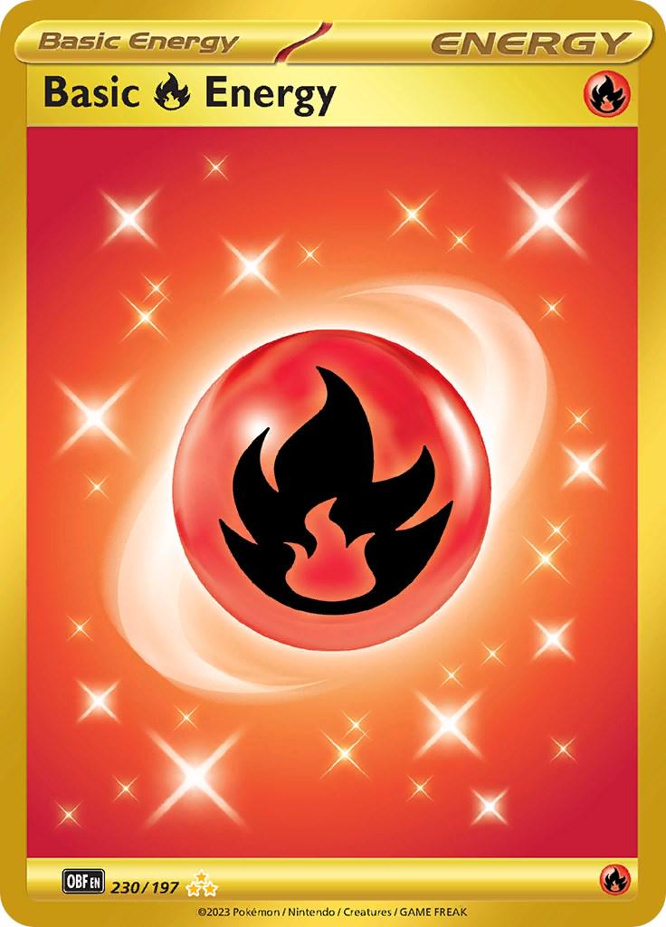 Obsidian Flames Fire Energy Pokémon card
