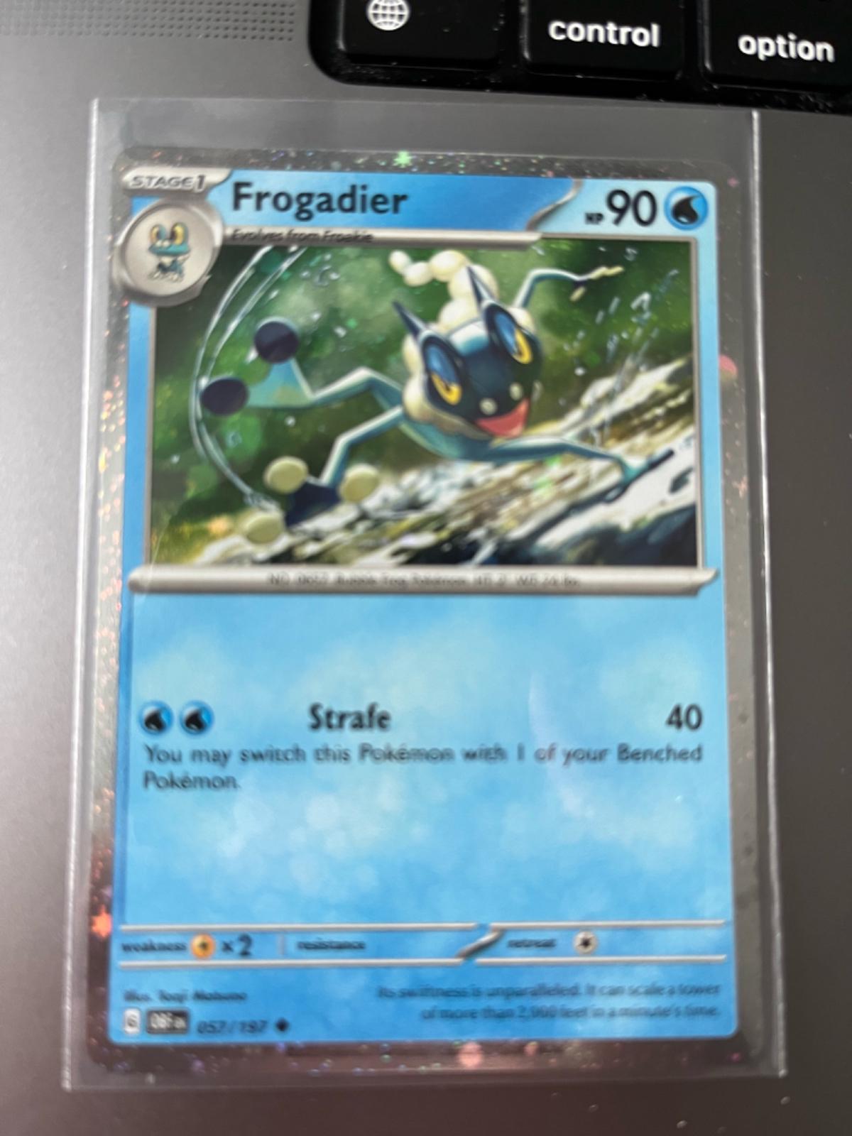 Obsidian Flames Frogadier [Cosmos-Holo] Pokémon card