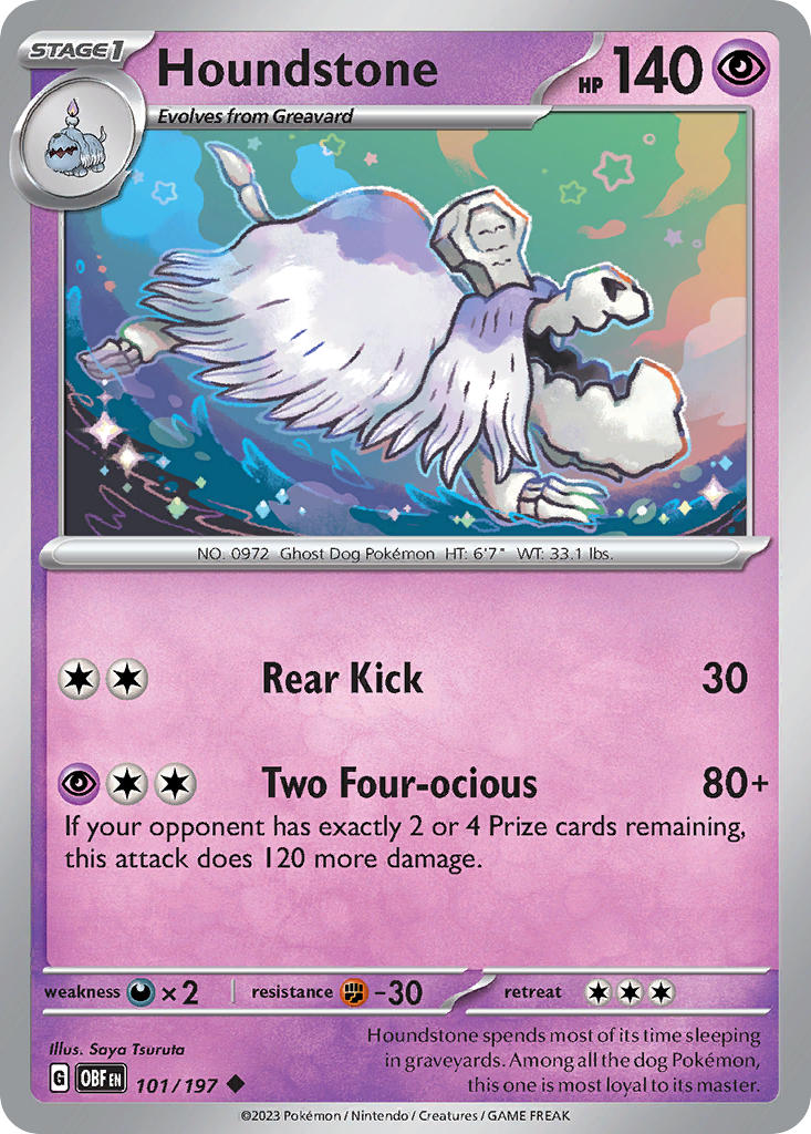 Obsidian Flames Houndstone Pokémon card
