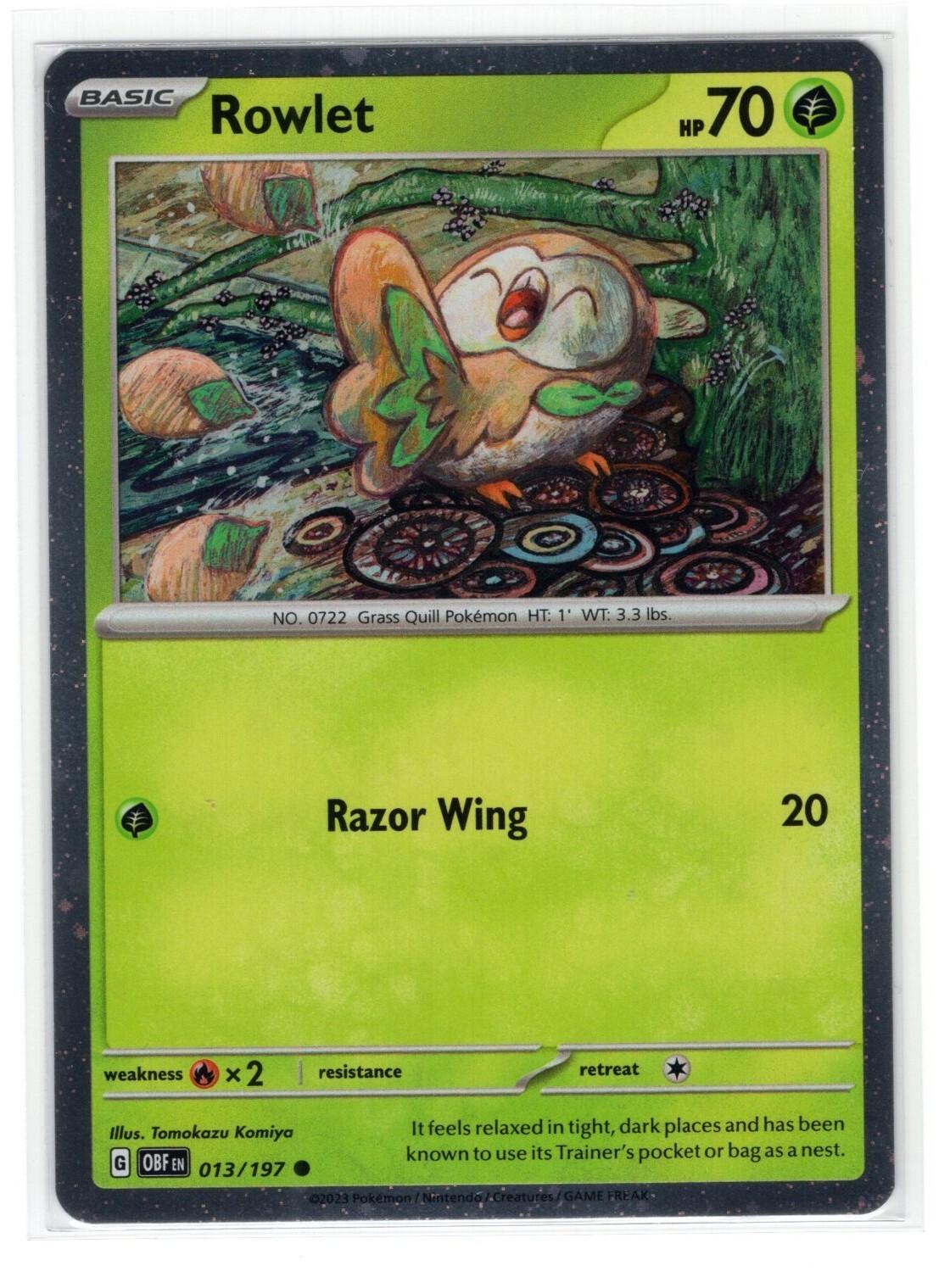 Obsidian Flames Rowlet [Cosmos-Holo] Pokémon card