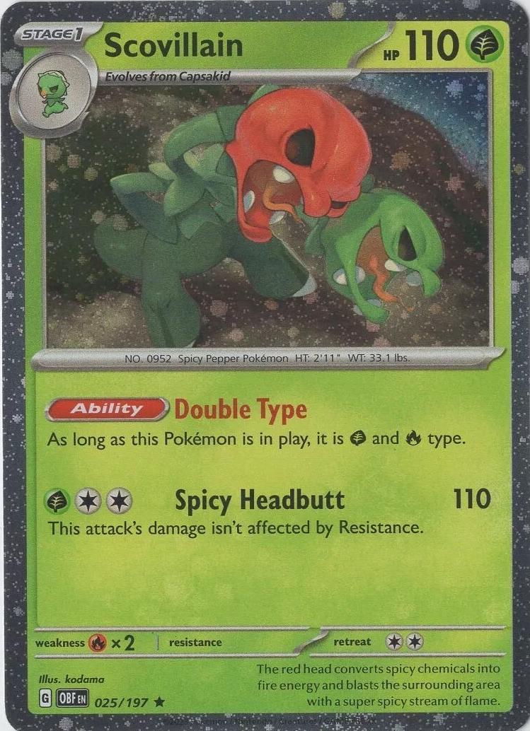 Obsidian Flames Scovillain [Cosmos-Holo] Pokémon card