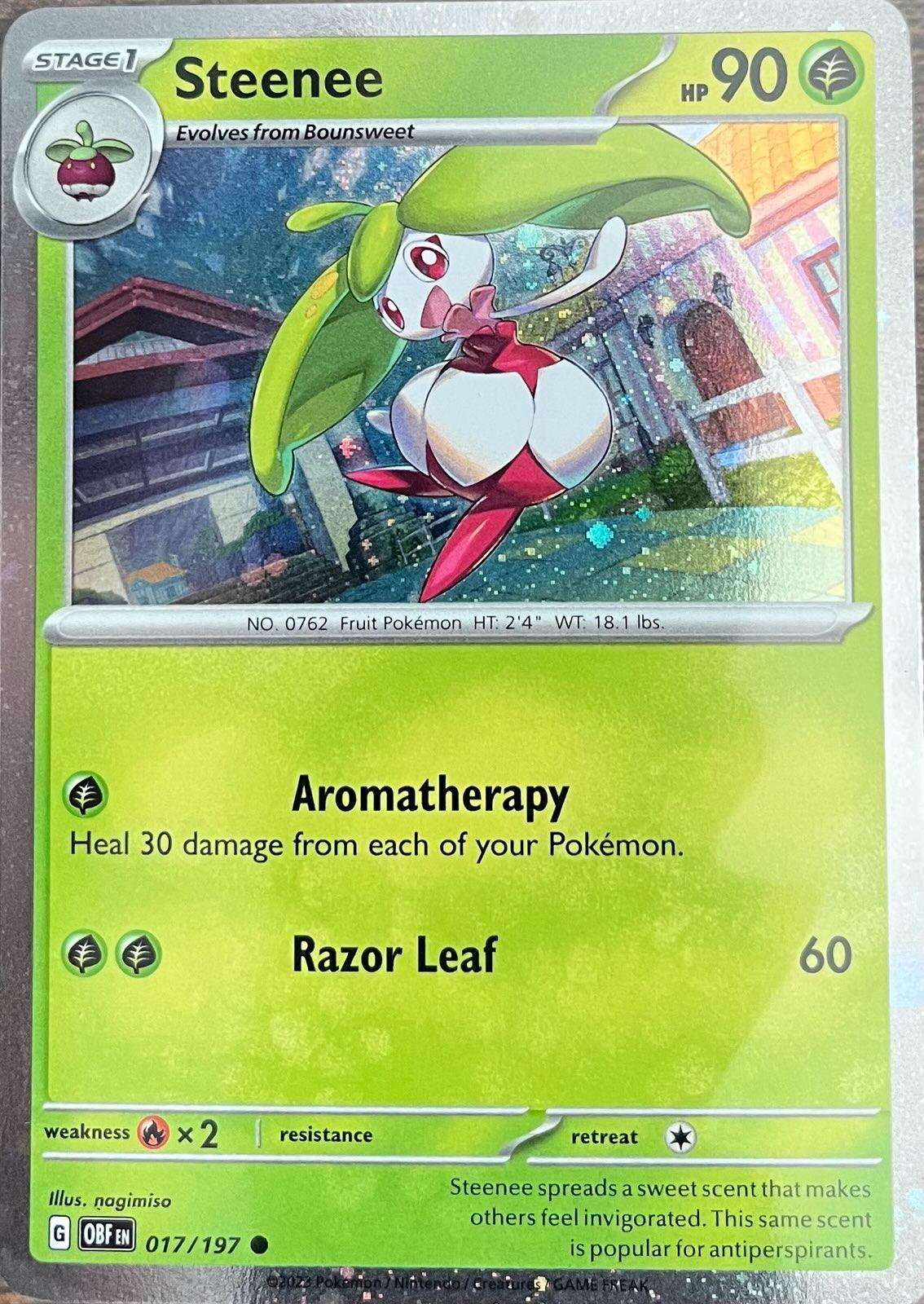 Obsidian Flames Steenee [Cosmos-Holo] Pokémon card