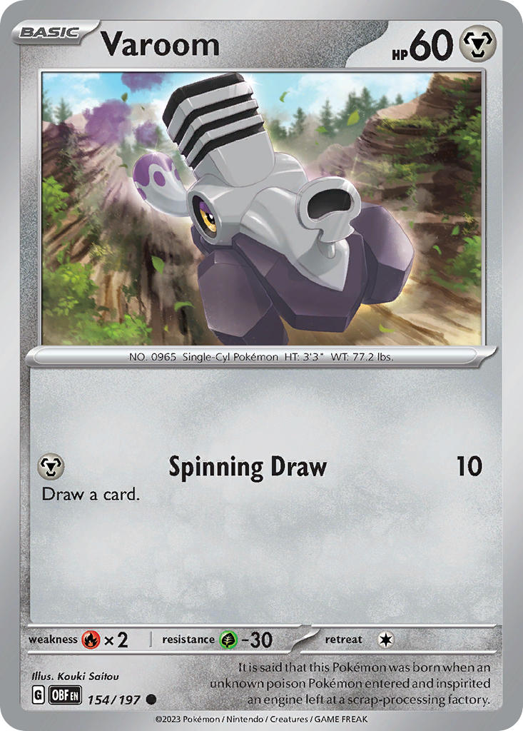Obsidian Flames Varoom Pokémon card