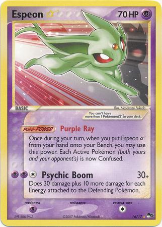 POP Series 5 Espeon [Gold-Star] Pokémon card