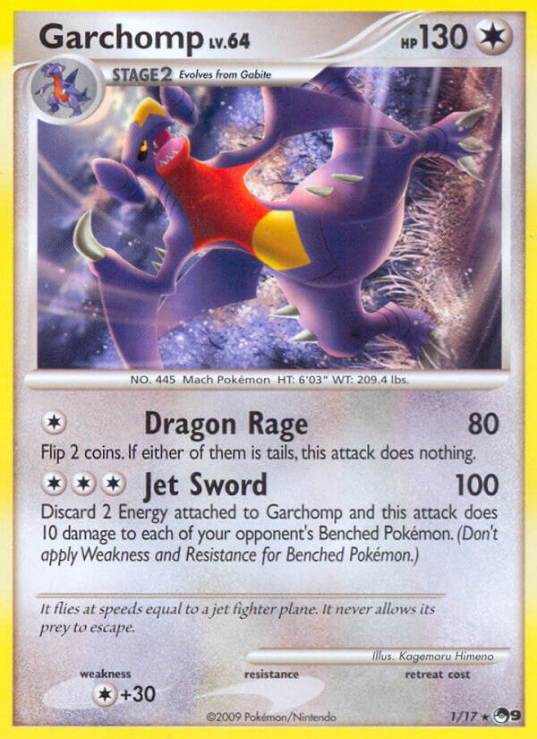 POP Series 9 Garchomp Pokémon card