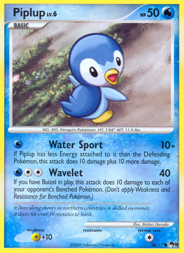 POP Series 9 Piplup Pokémon card