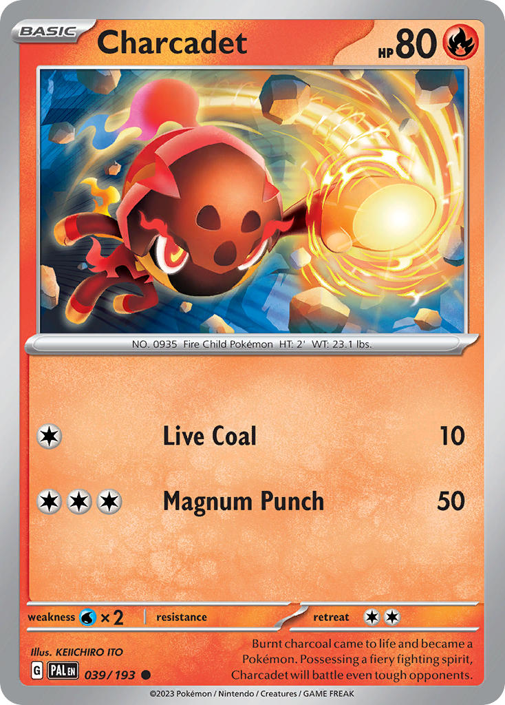 Paldea Evolved Charcadet Pokémon card